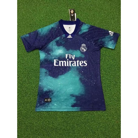 Real Madrid 2019 Jersey,Real Jersey Numbers,real-madrid Acid Blue Sports Special Jersey Shirt 20 Size:18-2019
