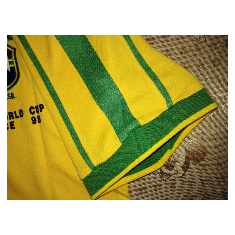 Retro 1998 Brazil Home Soccer Jersey