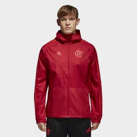 red windbreaker