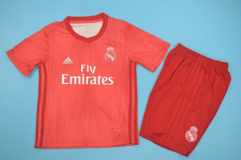 18-19 Real Madrid Third Away Red Long Sleeve Jersey Shirt - Cheap